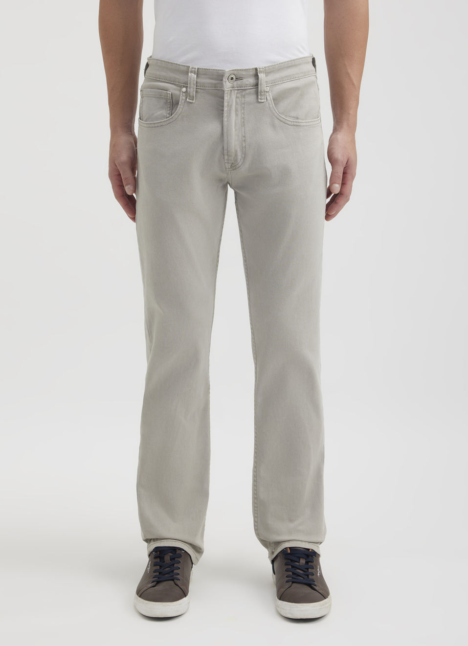 Men Grey Straight Fit Mid Rise Jeans , , large image number 1