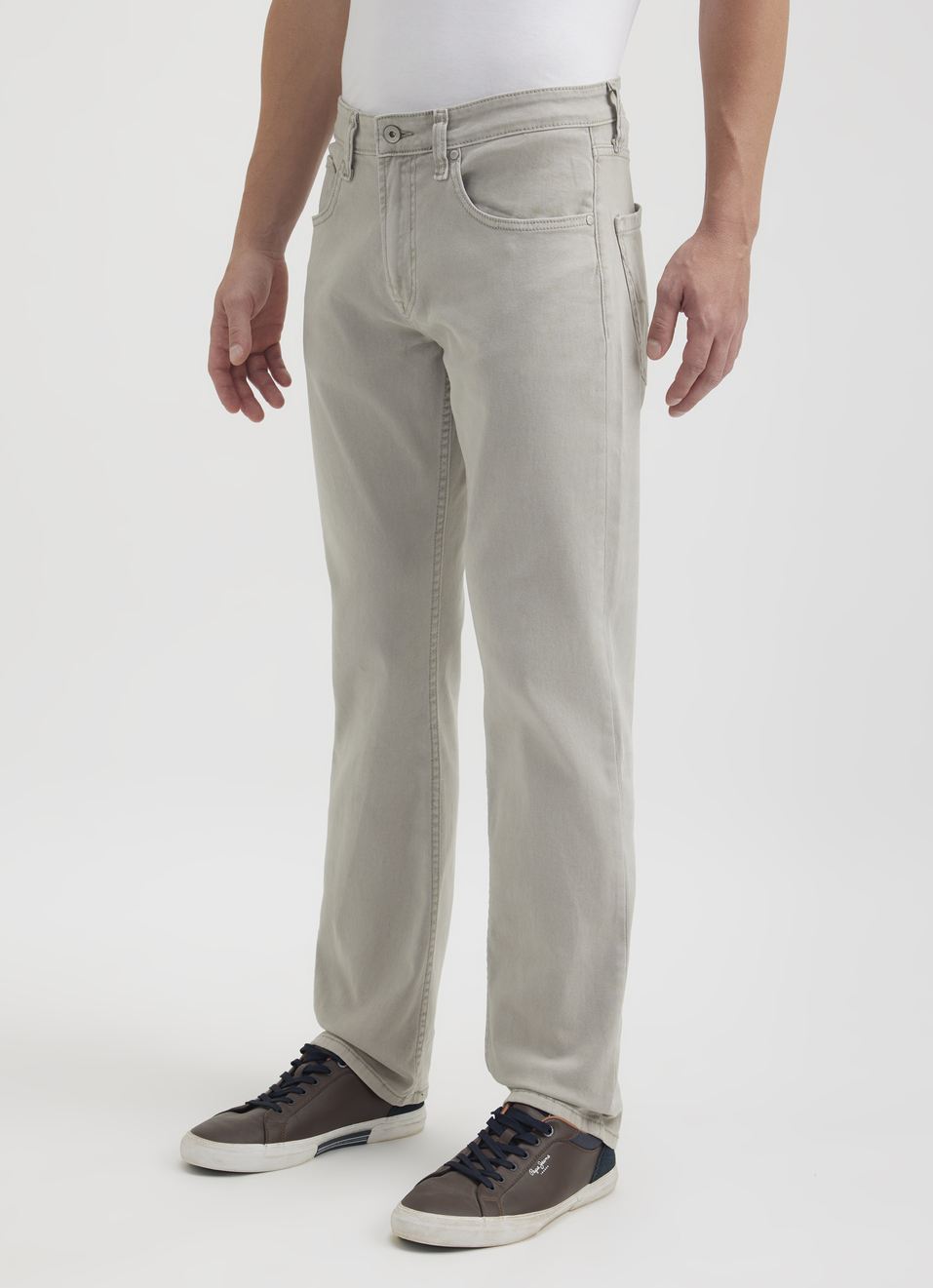 Men Grey Straight Fit Mid Rise Jeans , , large image number 3