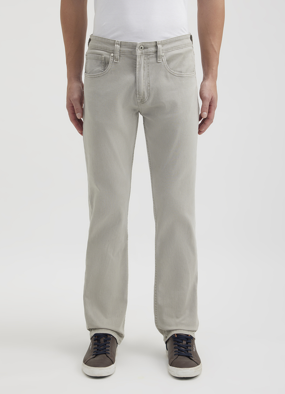 Men Grey Straight Fit Mid Rise Jeans , , large image number 6