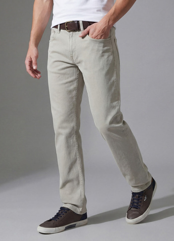 Men Grey Straight Fit Mid Rise Jeans 