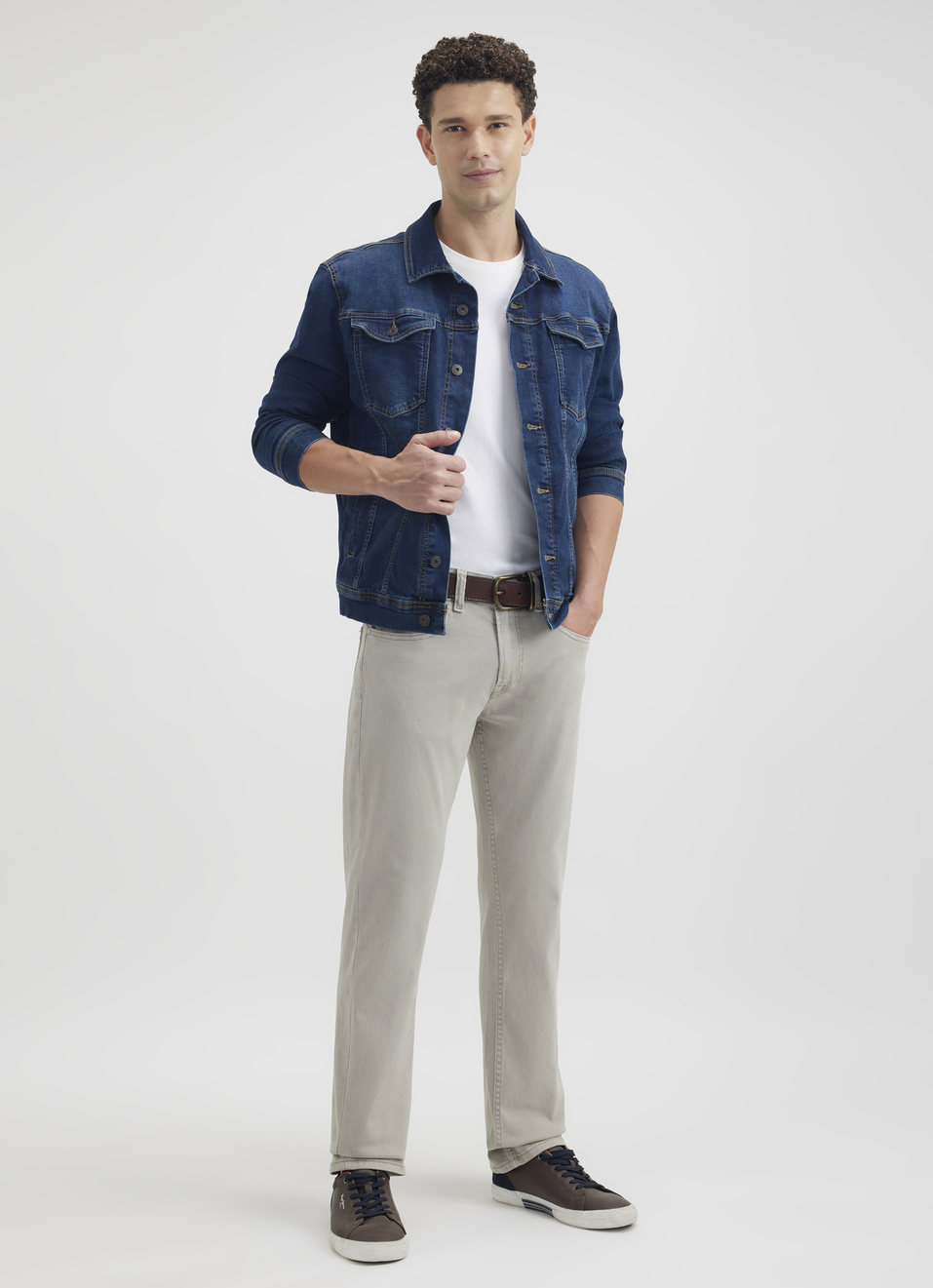 Men Grey Straight Fit Mid Rise Jeans , , large image number 0