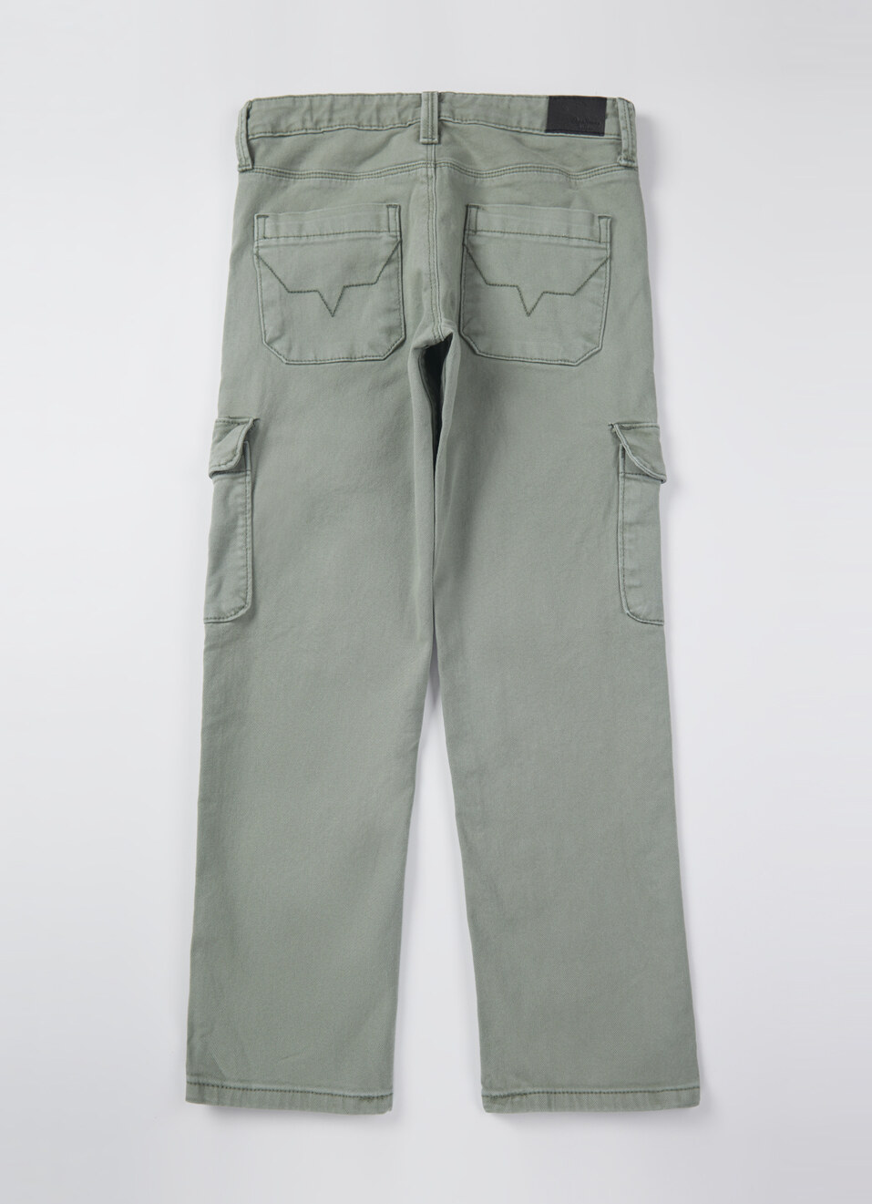 Boys Skater Green Mid Rise Straight Leg Jeans, , large image number 1