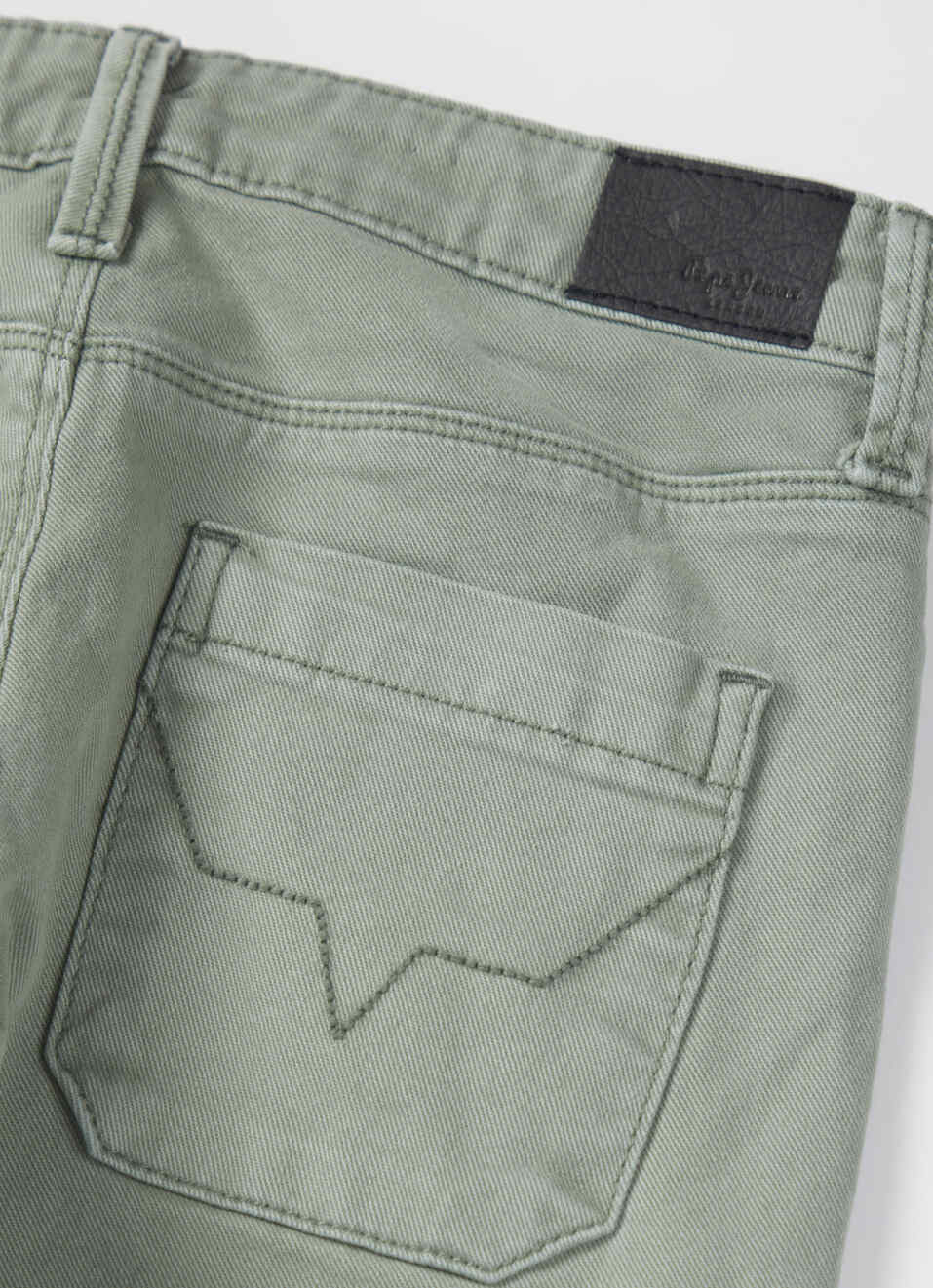 Boys Skater Green Mid Rise Straight Leg Jeans, , large image number 3