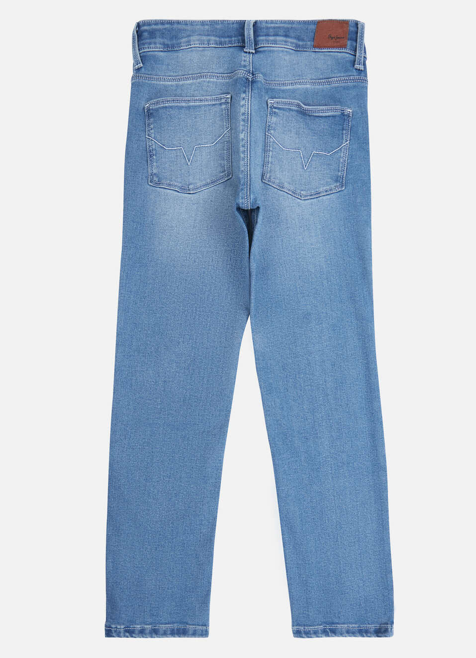 Boys Skater Blue Mid Rise Straight Leg Powerflex Jeans, , large image number 1