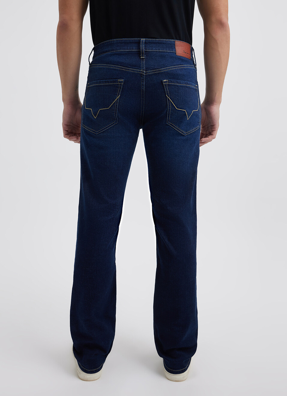 Men Blue Straight Fit Mid Rise Jeans, , large image number 4