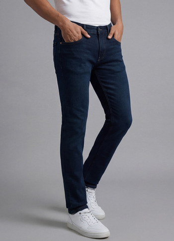 Men Blue Slim Fit Mid Rise Jeans 