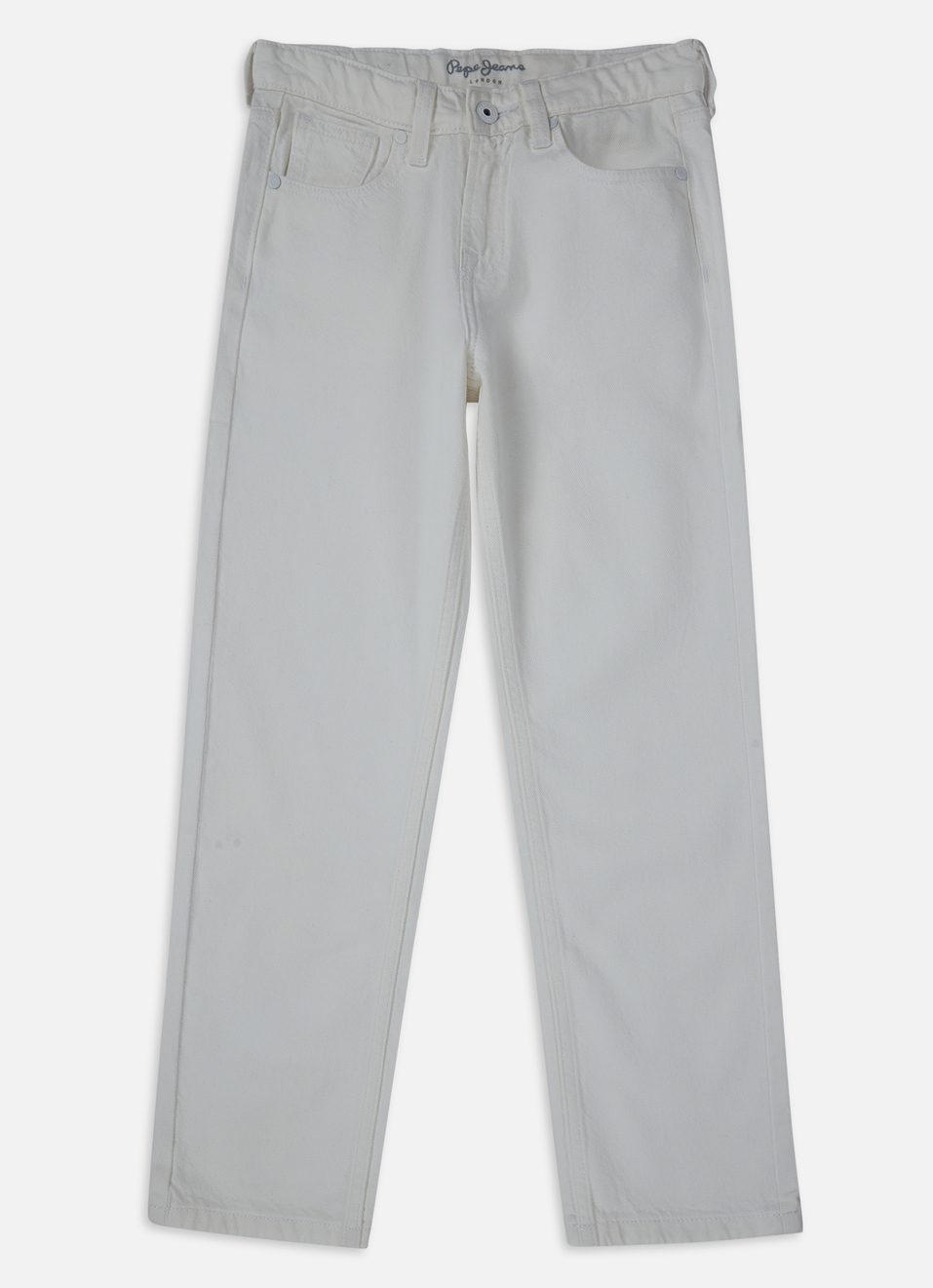 Boys Skater White Mid Rise Straight Leg Jeans, , large image number 0