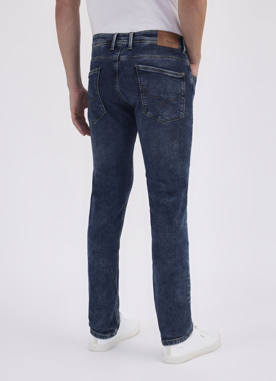 Men Blue Mid Rise Slim Powerflex Jeans, , large image number 2