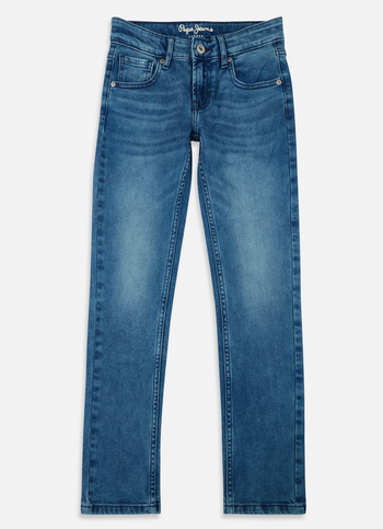 Boys Cashed Blue Mid Rise Slim Jeans
