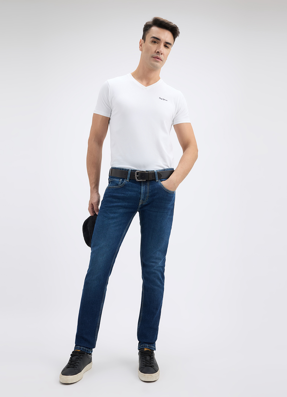 Men Blue Slim Fit Mid Rise Jeans , , large image number 1