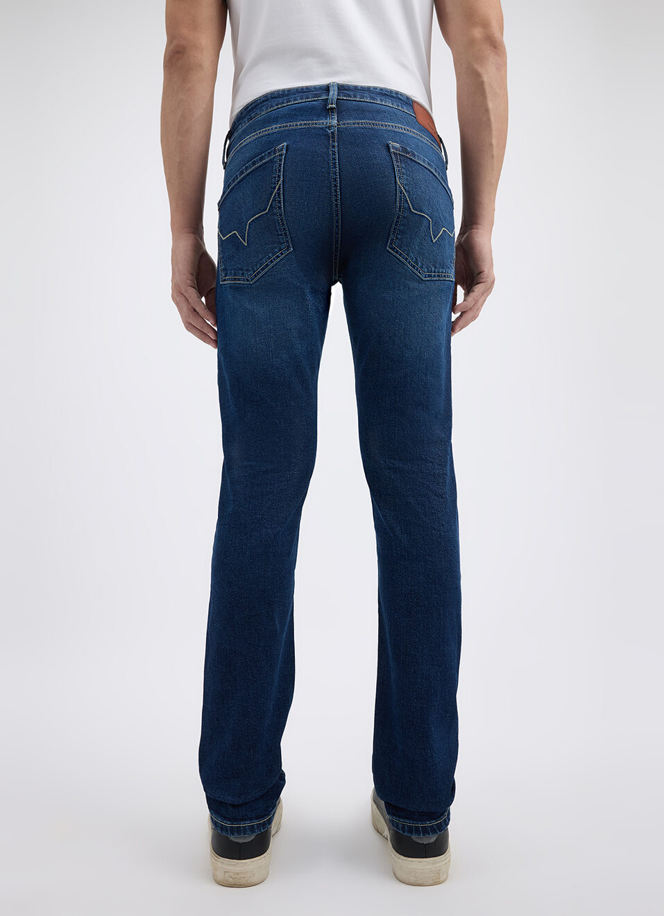 Men Blue Slim Fit Mid Rise Jeans , , large image number 3
