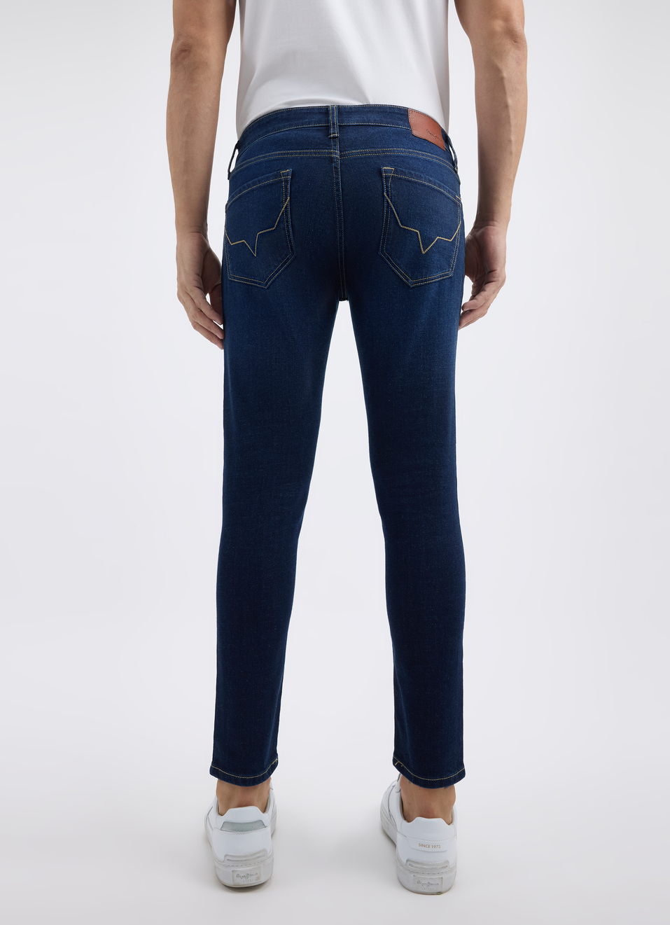 Men Dark Blue Skinny Fit Mid Rise Jeans , , large image number 2