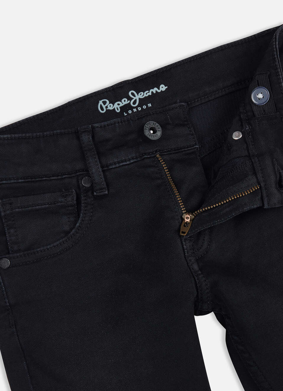 Boys Cashed Black Mid Rise Slim Jeans, , large image number 2