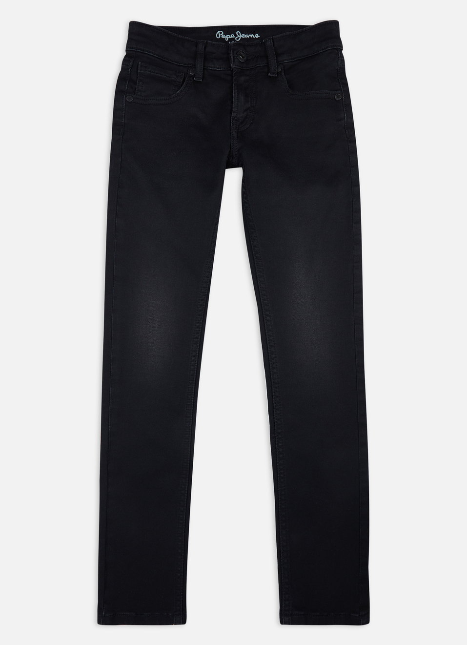 Boys Cashed Black Mid Rise Slim Jeans, , large image number 0