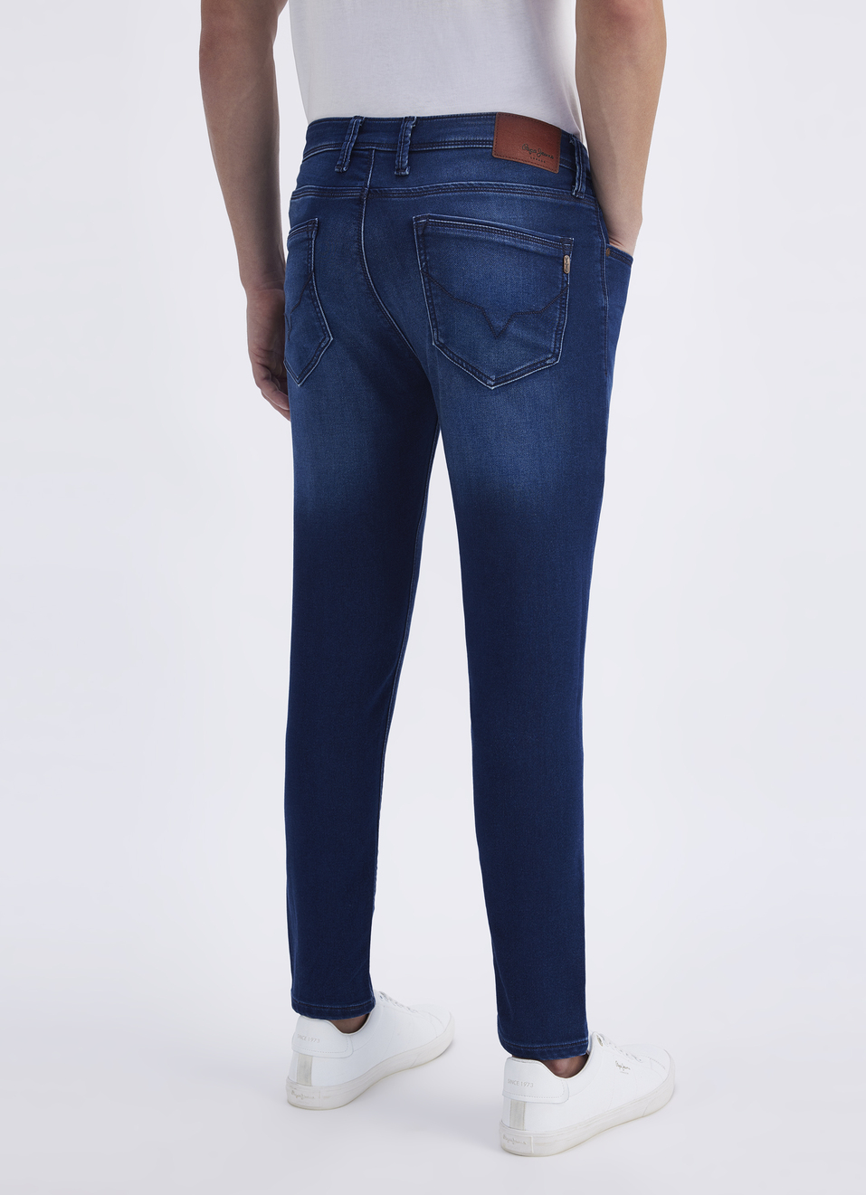 Men Blue Skinny Fit Mid Rise Jogger Like Jeans, , large image number 2
