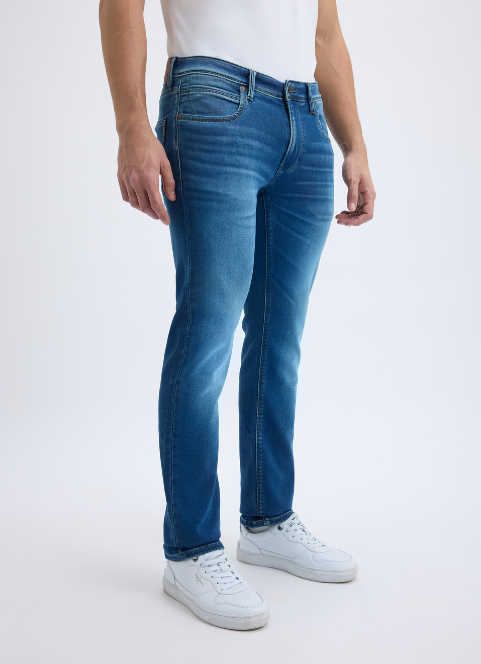 Men Green Tint Mid Rise Slim Gymindigo Jogger Like Jeans, , large image number 3