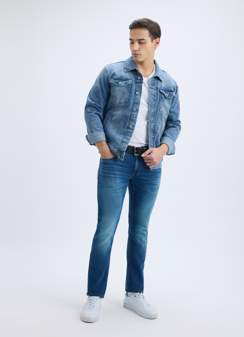 Men Green Tint Mid Rise Slim Gymindigo Jogger Like Jeans, , large image number 5