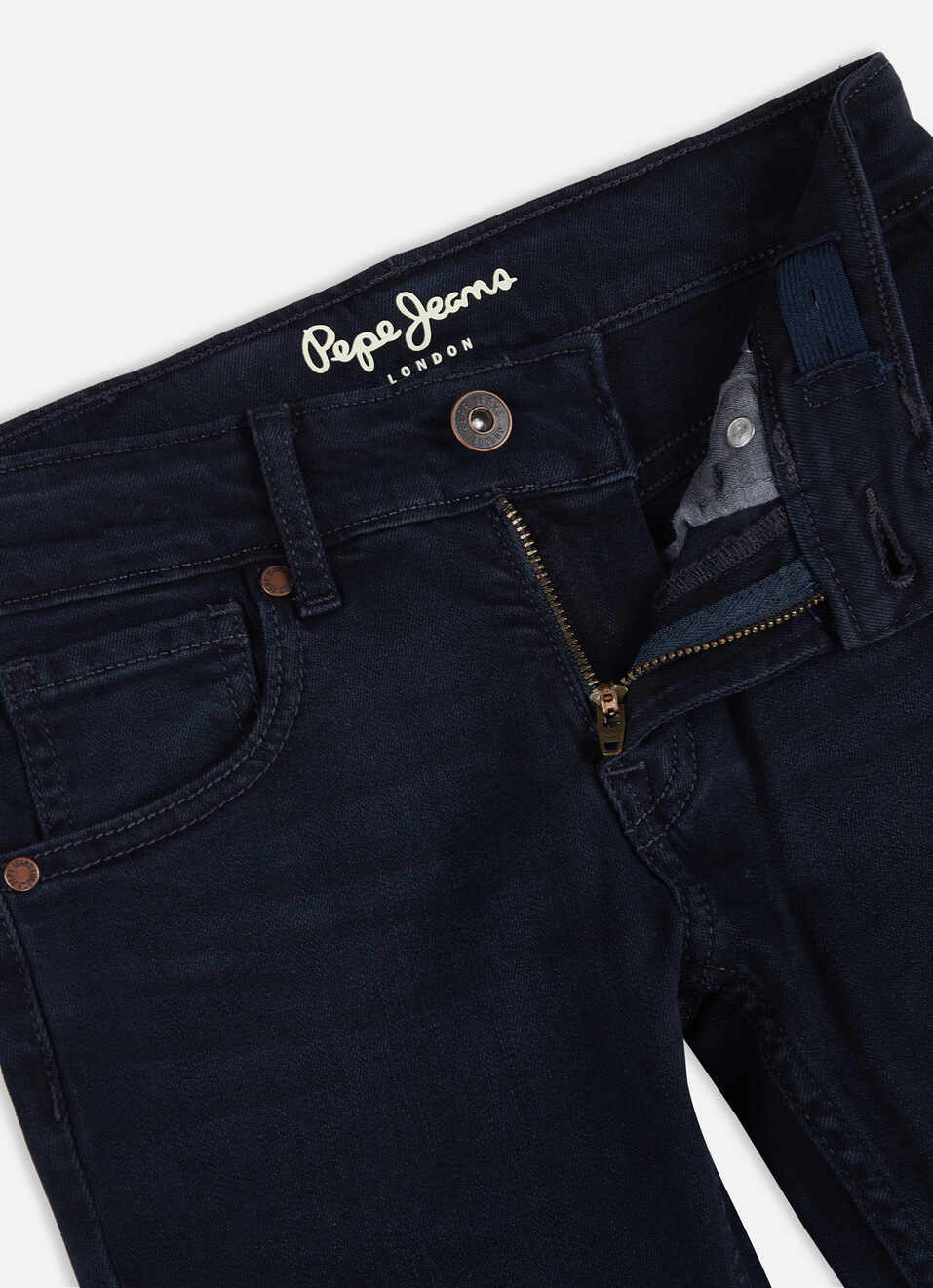 Boys Cashed Blue Mid Rise Slim Jeans, , large image number 2