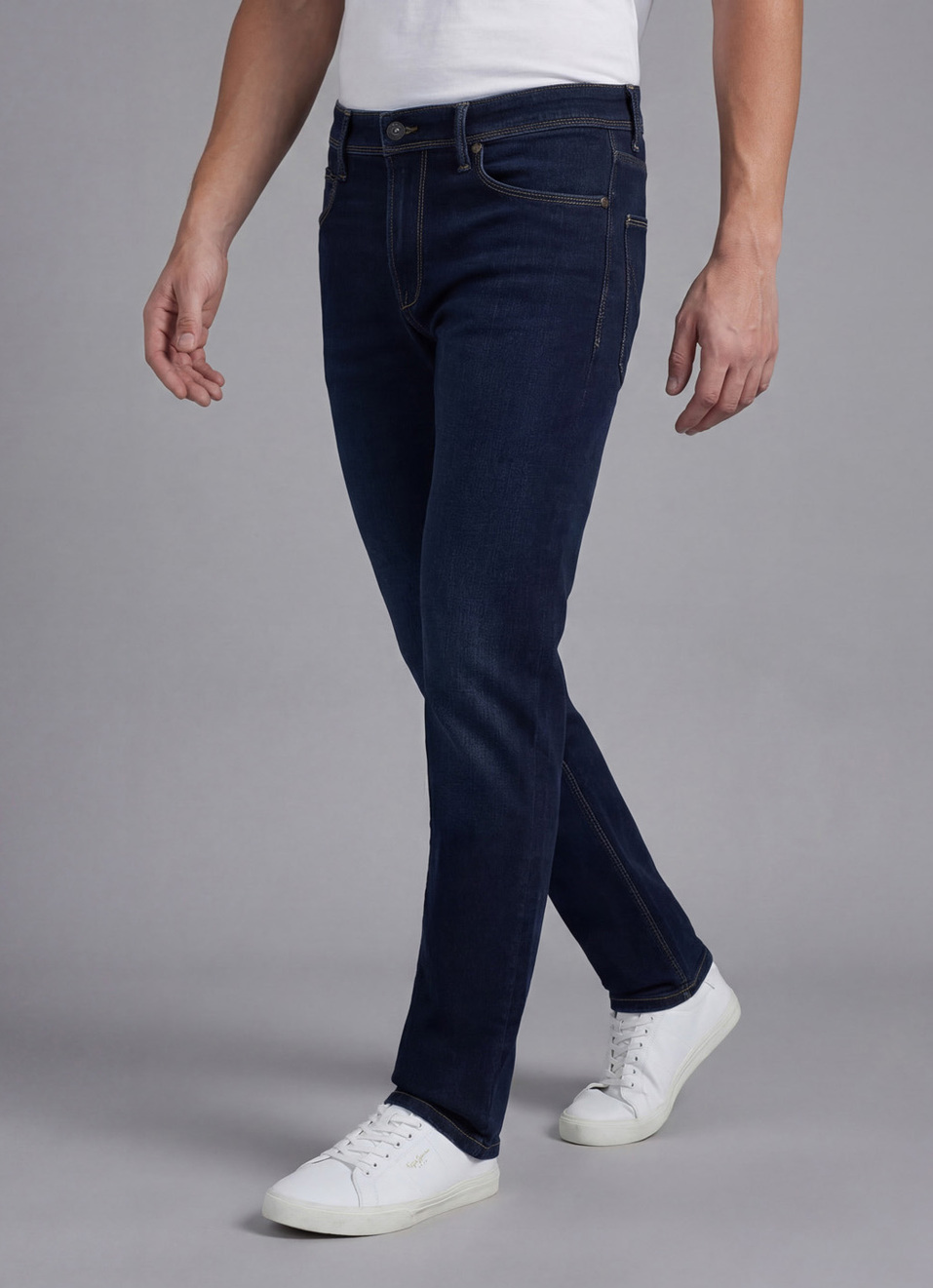 Men Blue Mid Rise Slim Powerflex Extra Stretchable Jeans, , large image number 0