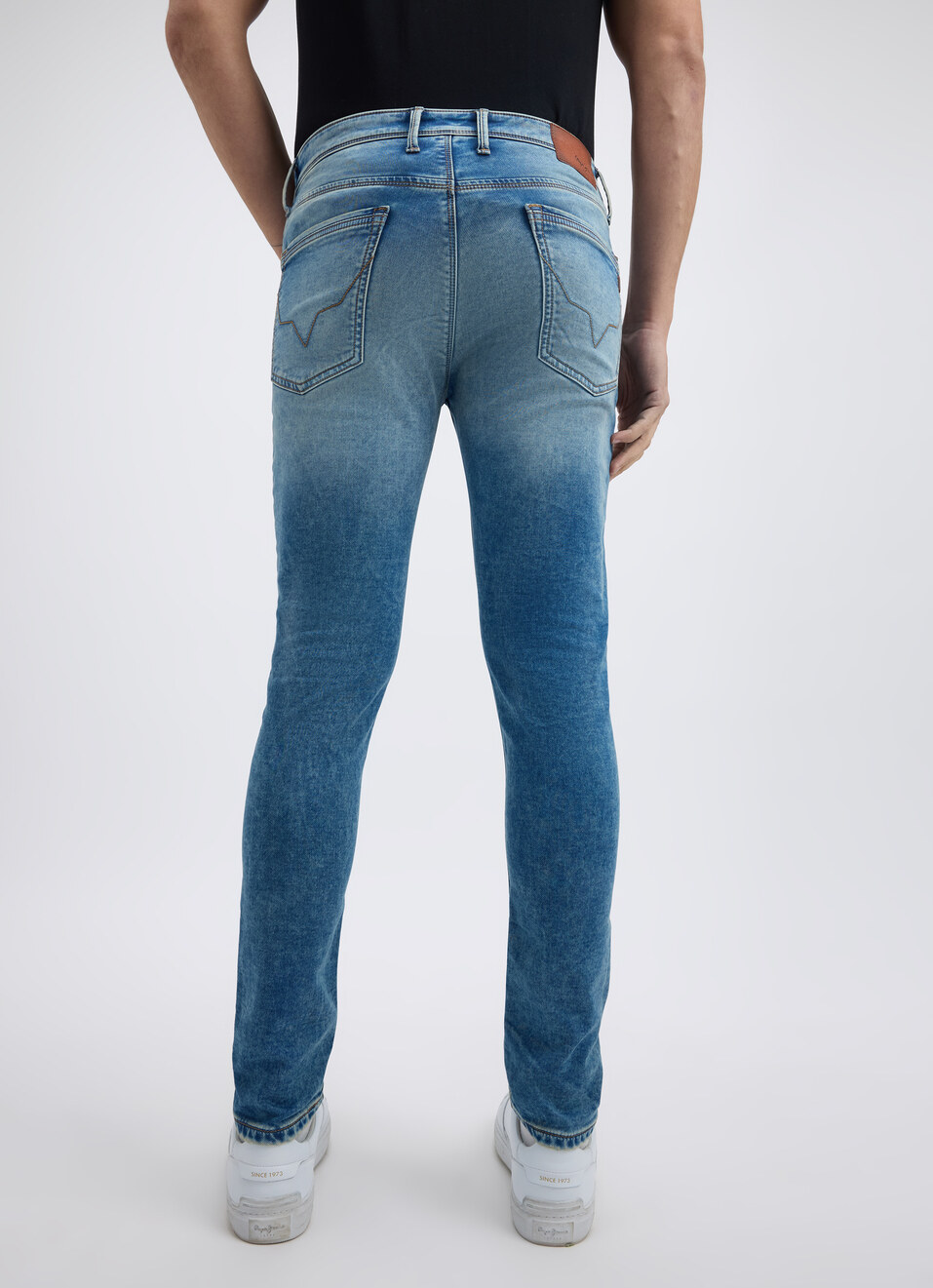 Men Blue Mid Rise Tapered Gymindigo Jogger Like Jeans, , large image number 2