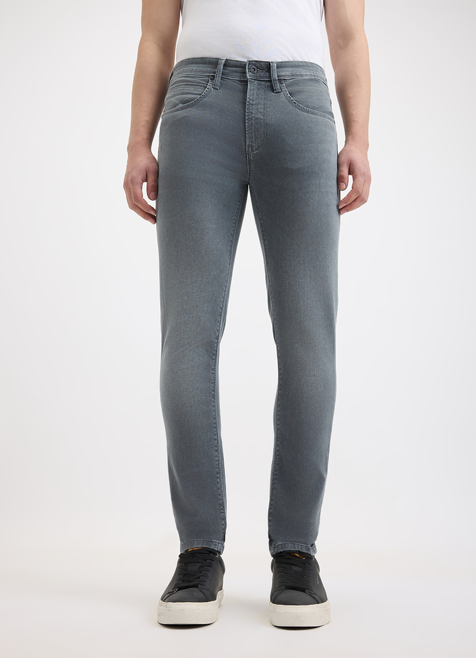 Men Grey Mid Rise Tapered Gymindigo Jogger Like Jeans, , large image number 1
