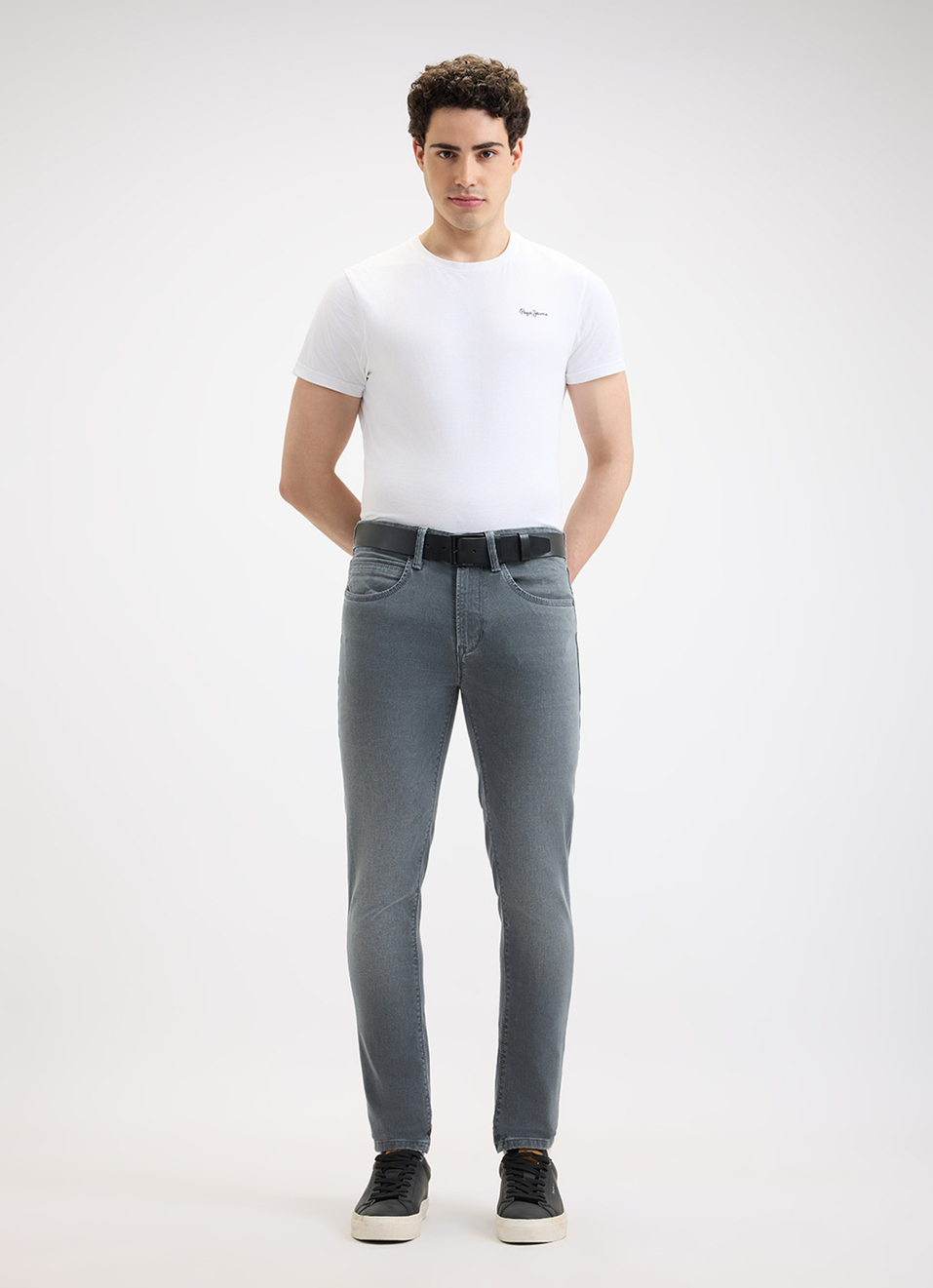 Men Grey Mid Rise Tapered Gymindigo Jogger Like Jeans, , large image number 5