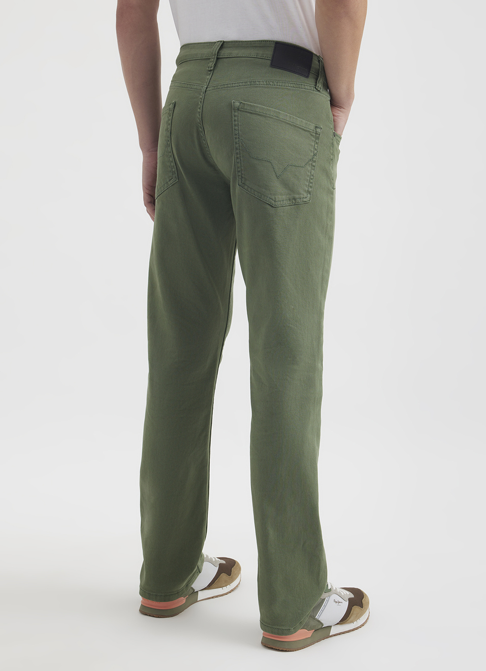 Men Green Straight Fit Mid Rise Jeans , , large image number 3