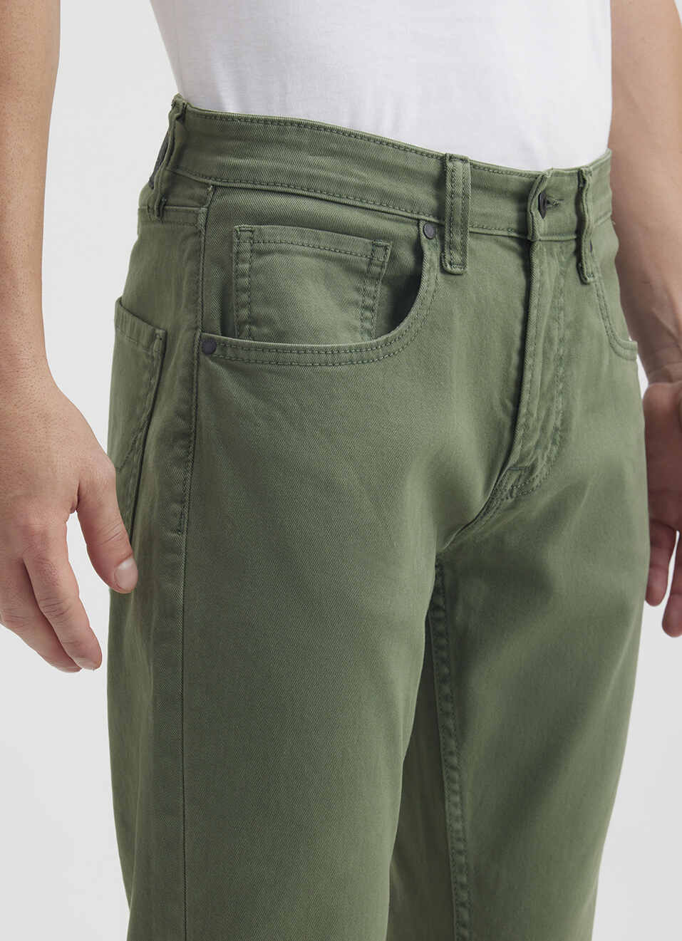 Men Green Straight Fit Mid Rise Jeans , , large image number 4