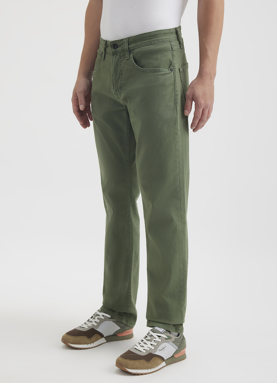 Men Green Straight Fit Mid Rise Jeans , , large image number 5