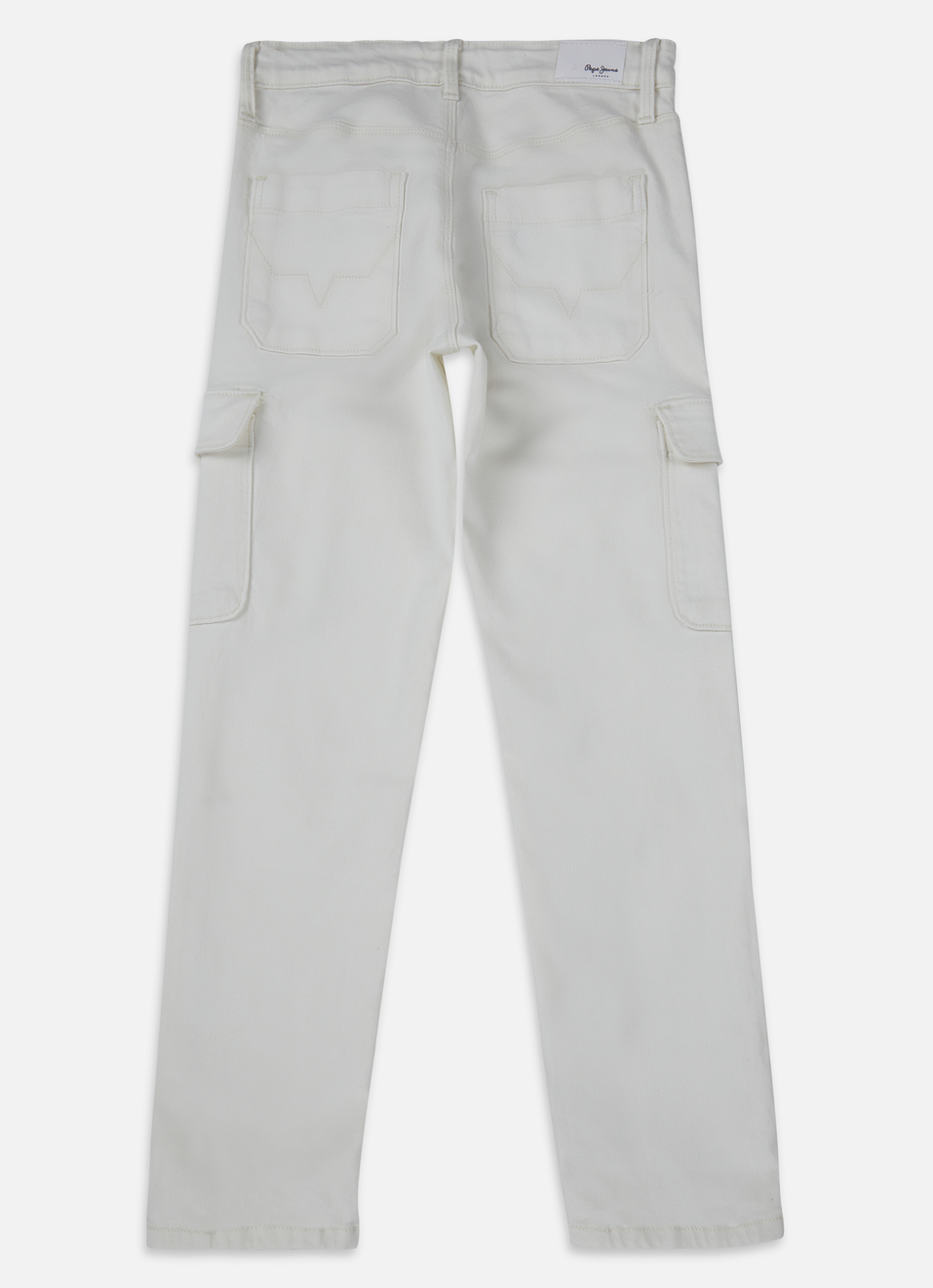 Boys Skater White Mid Rise Straight Leg Jeans, , large image number 1