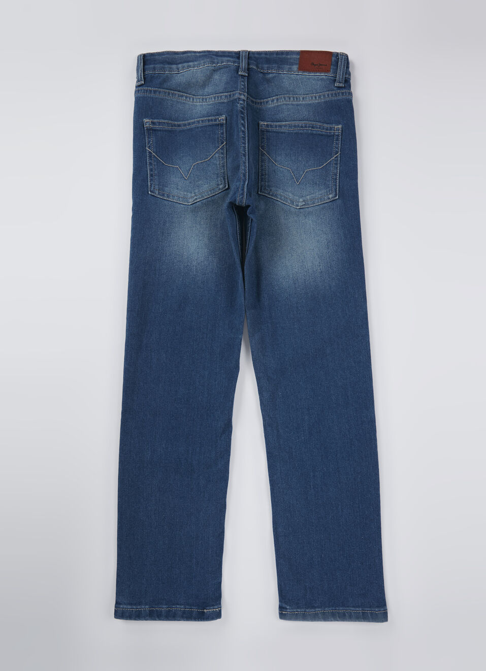 Boys Skater Blue Mid Rise Straight Leg Jeans, , large image number 1