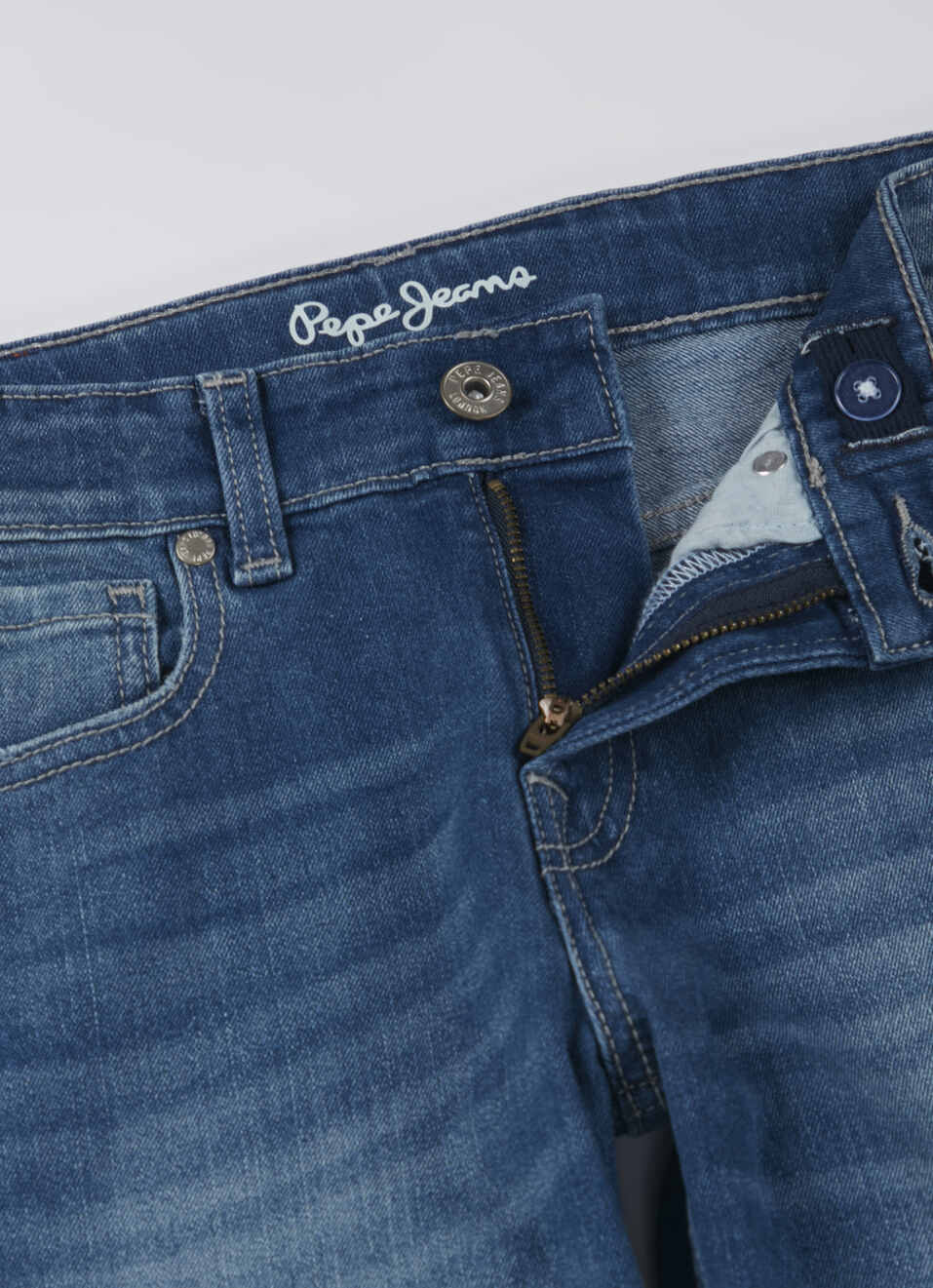 Boys Skater Blue Mid Rise Straight Leg Jeans, , large image number 2