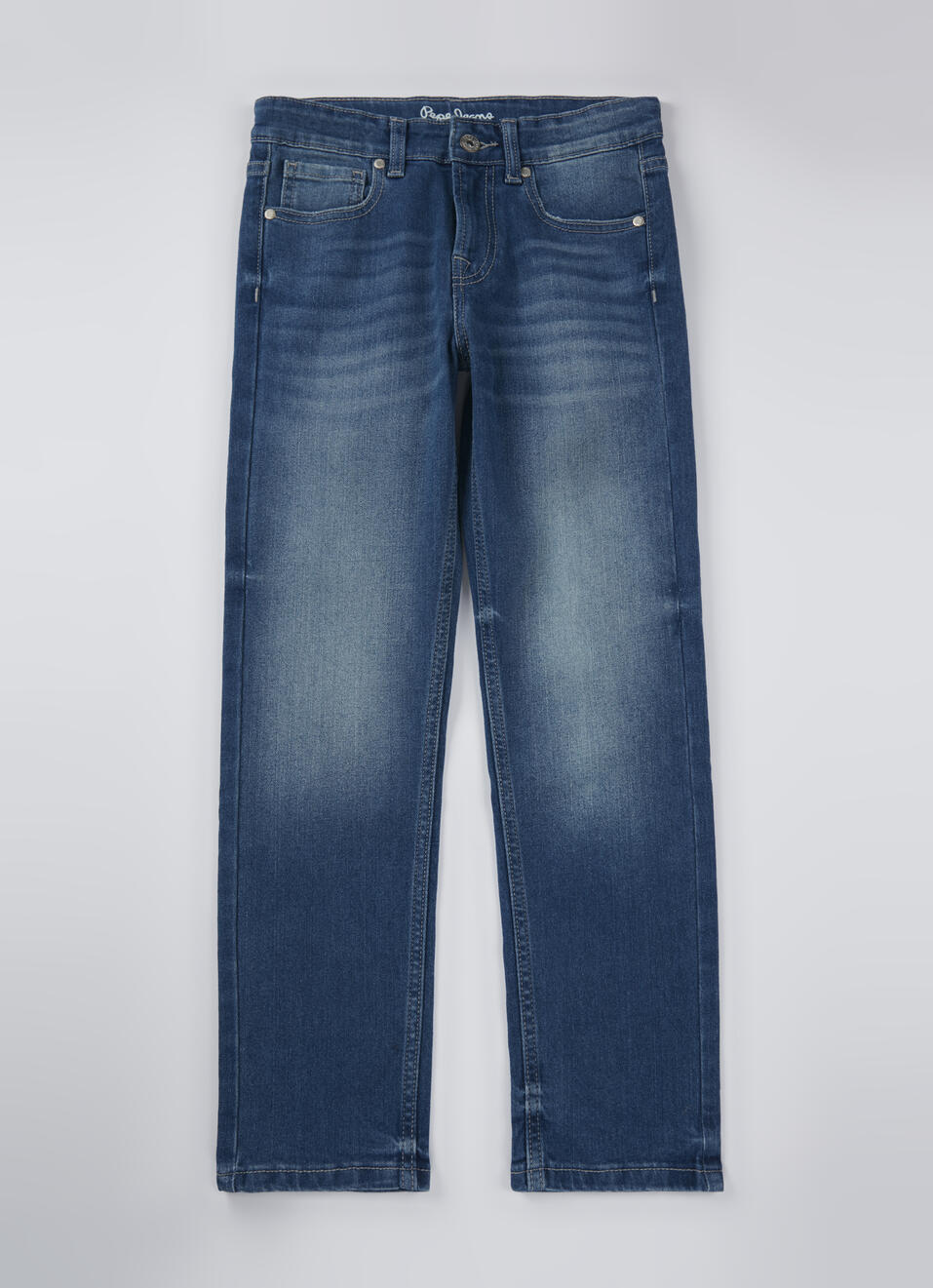 Boys Skater Blue Mid Rise Straight Leg Jeans, , large image number 0