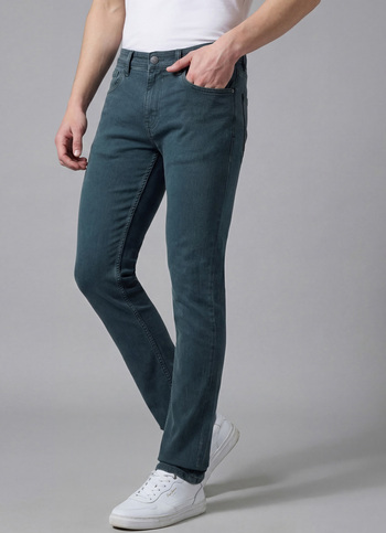 Men Grey Slim Fit Mid Rise Jeans 