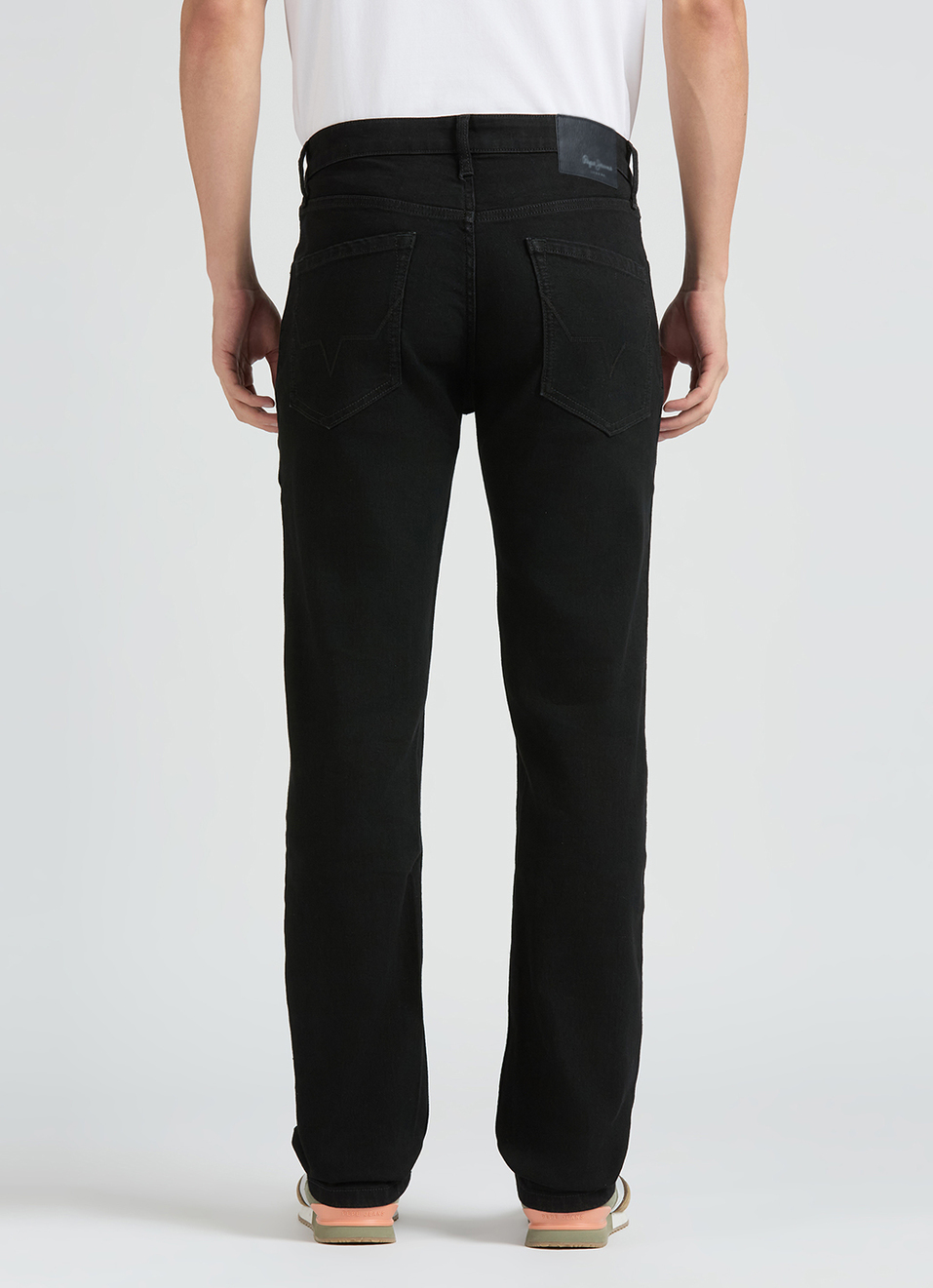 Holborne Black Mid Rise Straight Jeans, , large image number 4