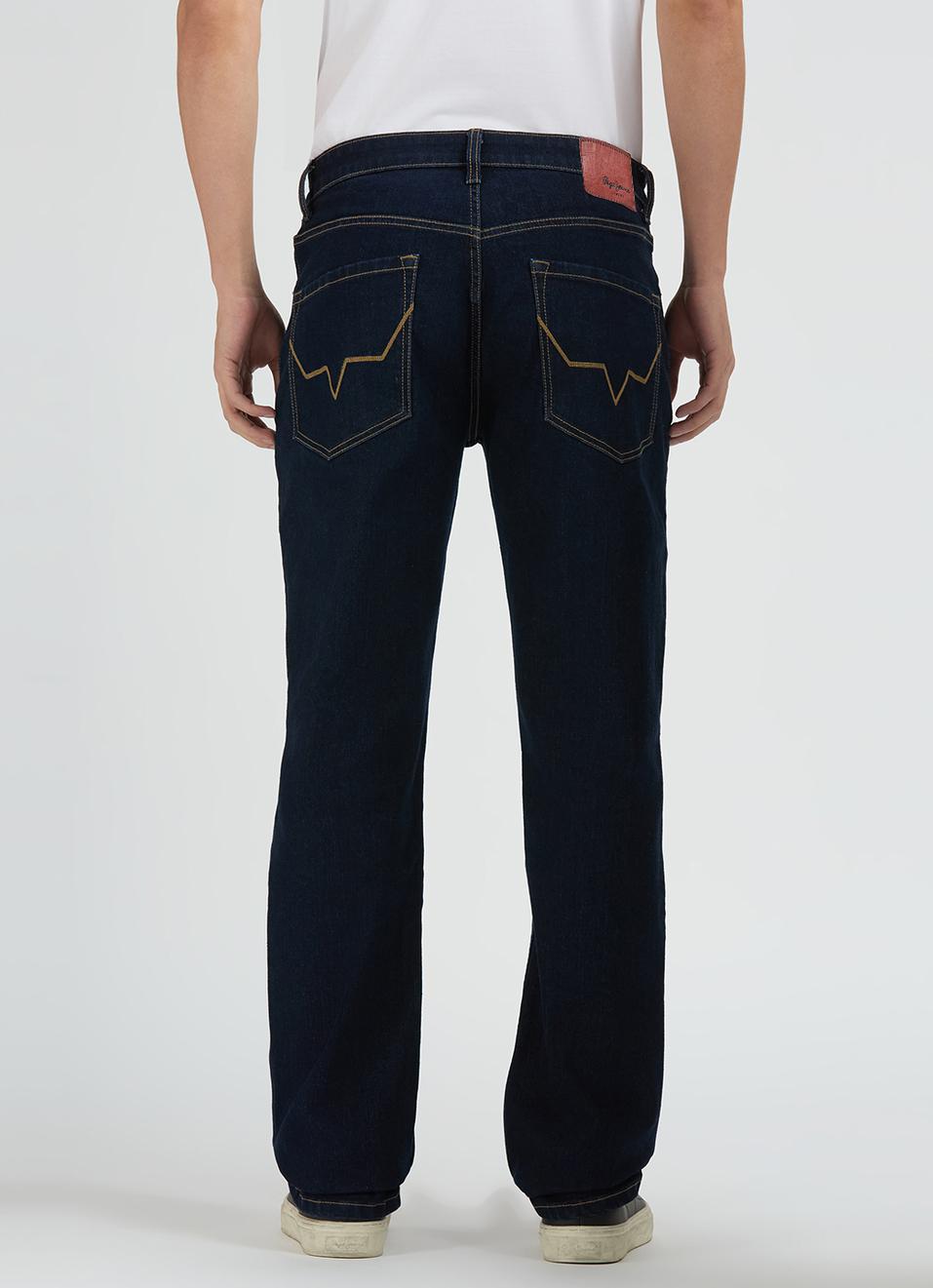 Holborne Blue Mid Rise Straight Jeans, , large image number 4