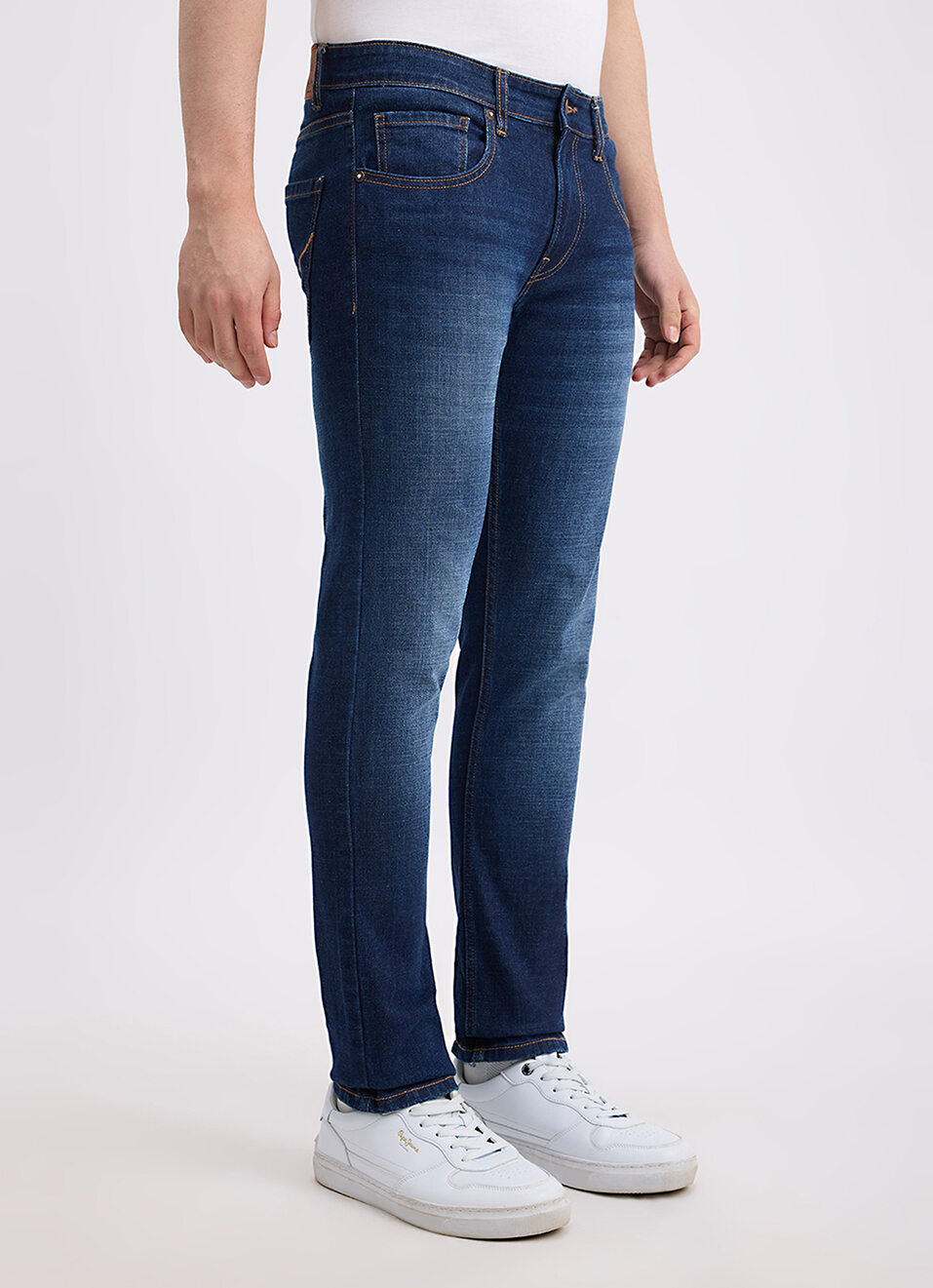 Men Blue Slim Fit Mid Rise Jeans, , large image number 6