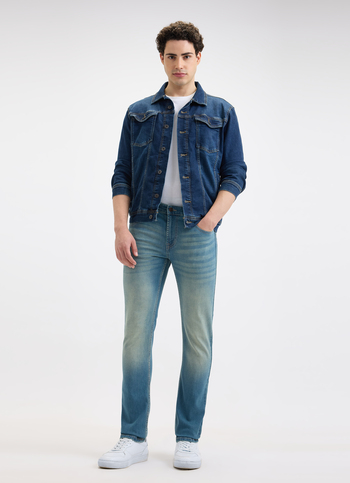 Men Blue Slim Fit Mid Rise Jeans 