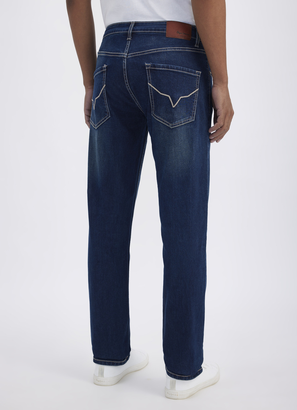 Men Blue Straight Fit Mid Rise Jeans , , large image number 2