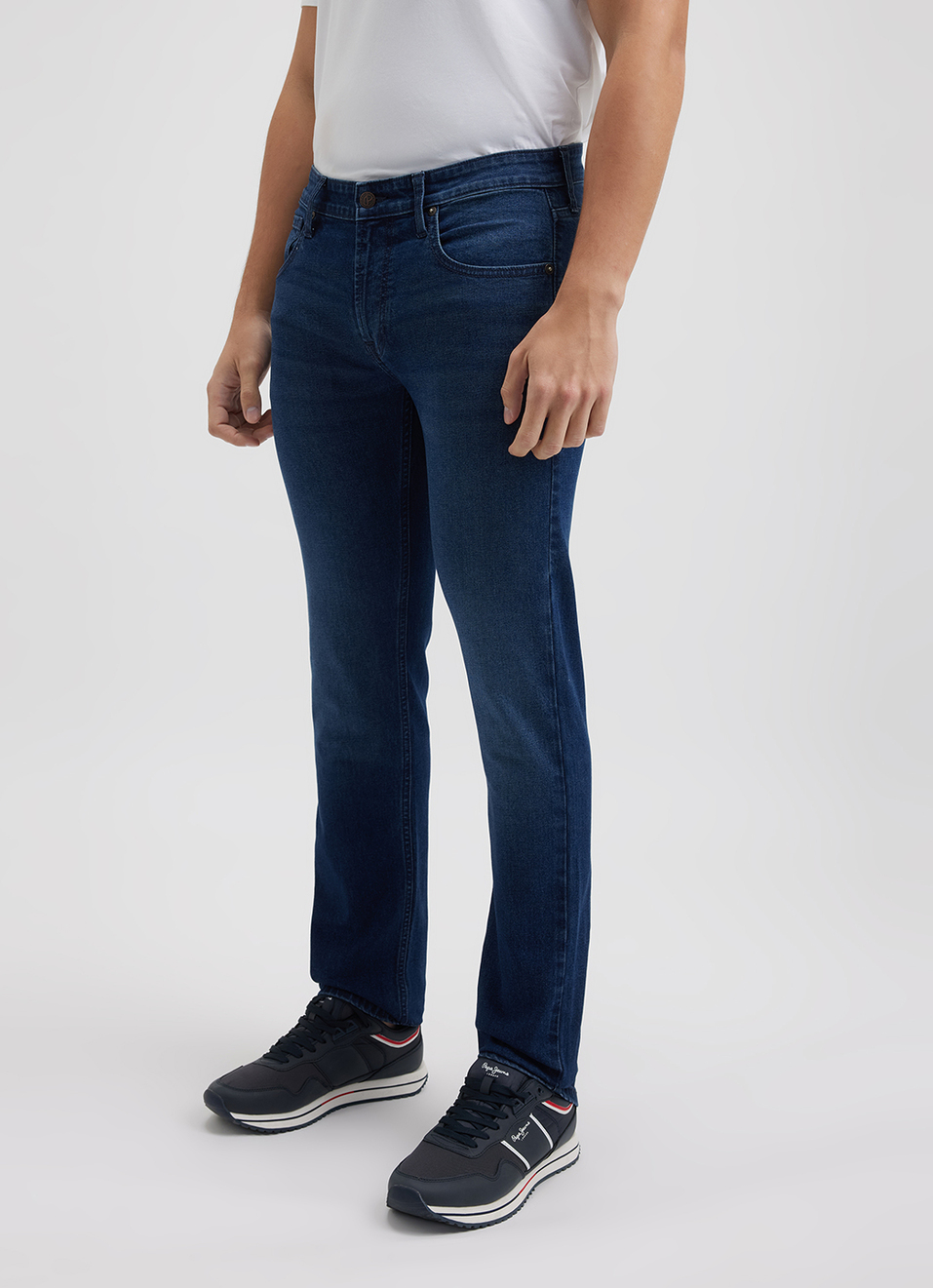 Men Blue Slim Fit Mid Rise Jeans, , large image number 6