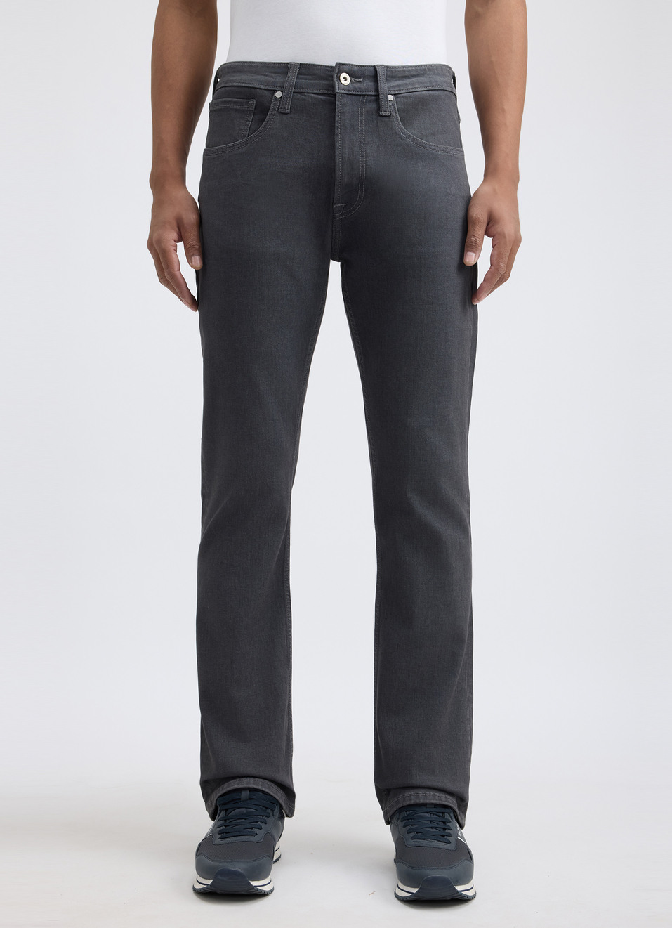 Men Grey Bootcut Fit Mid Rise All-climate Stretchable Jeans, , large image number 1