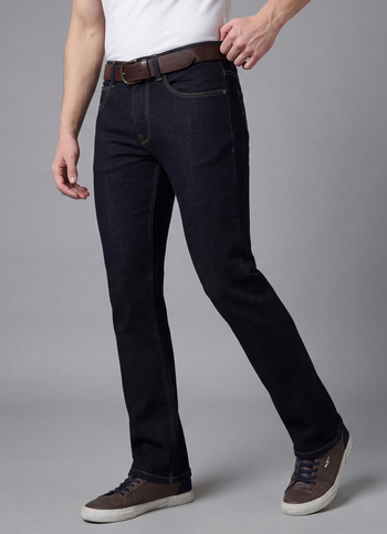 Men Blue Mid Rise Straight Jeans