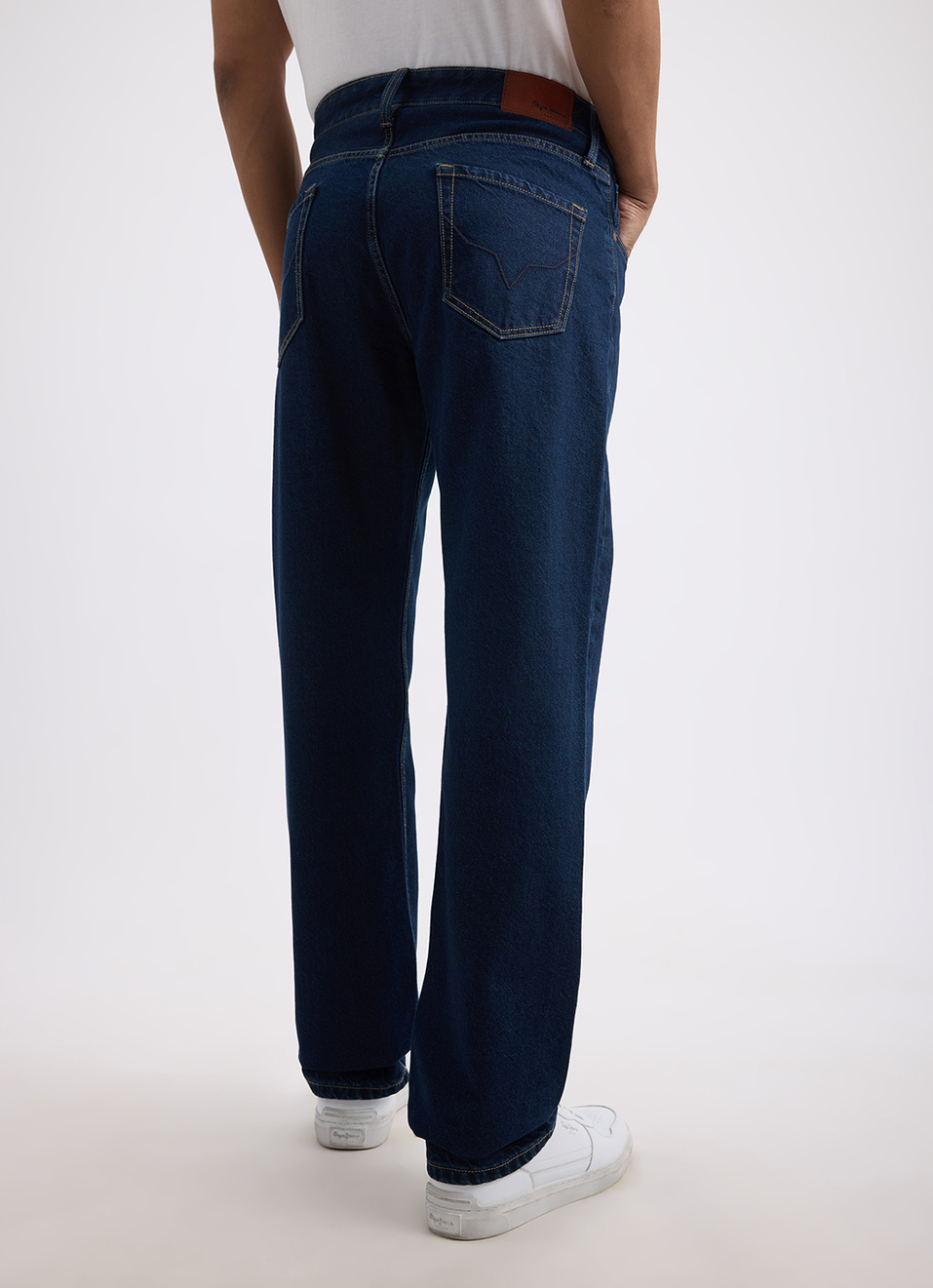 Men Blue Straight Fit Mid Rise Jeans , , large image number 3