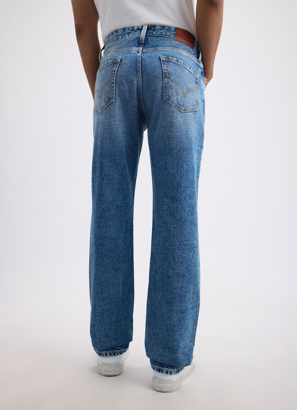 Men Blue Straight Fit Mid Rise Jeans , , large image number 2