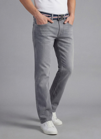Men Grey Mid Rise Straight Jeans