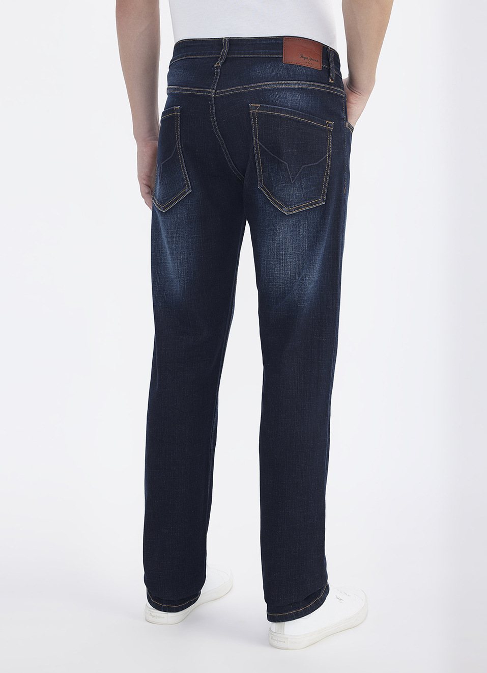 Men Blue Mid Rise Straight Jeans, , large image number 3