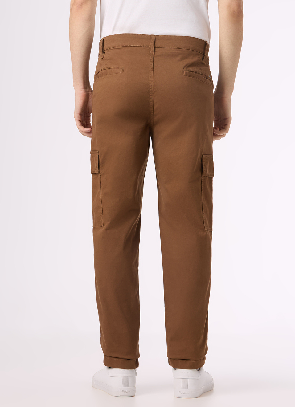 Men Brown Mid Rise Straight Fit Cargo Pant, , large image number 2