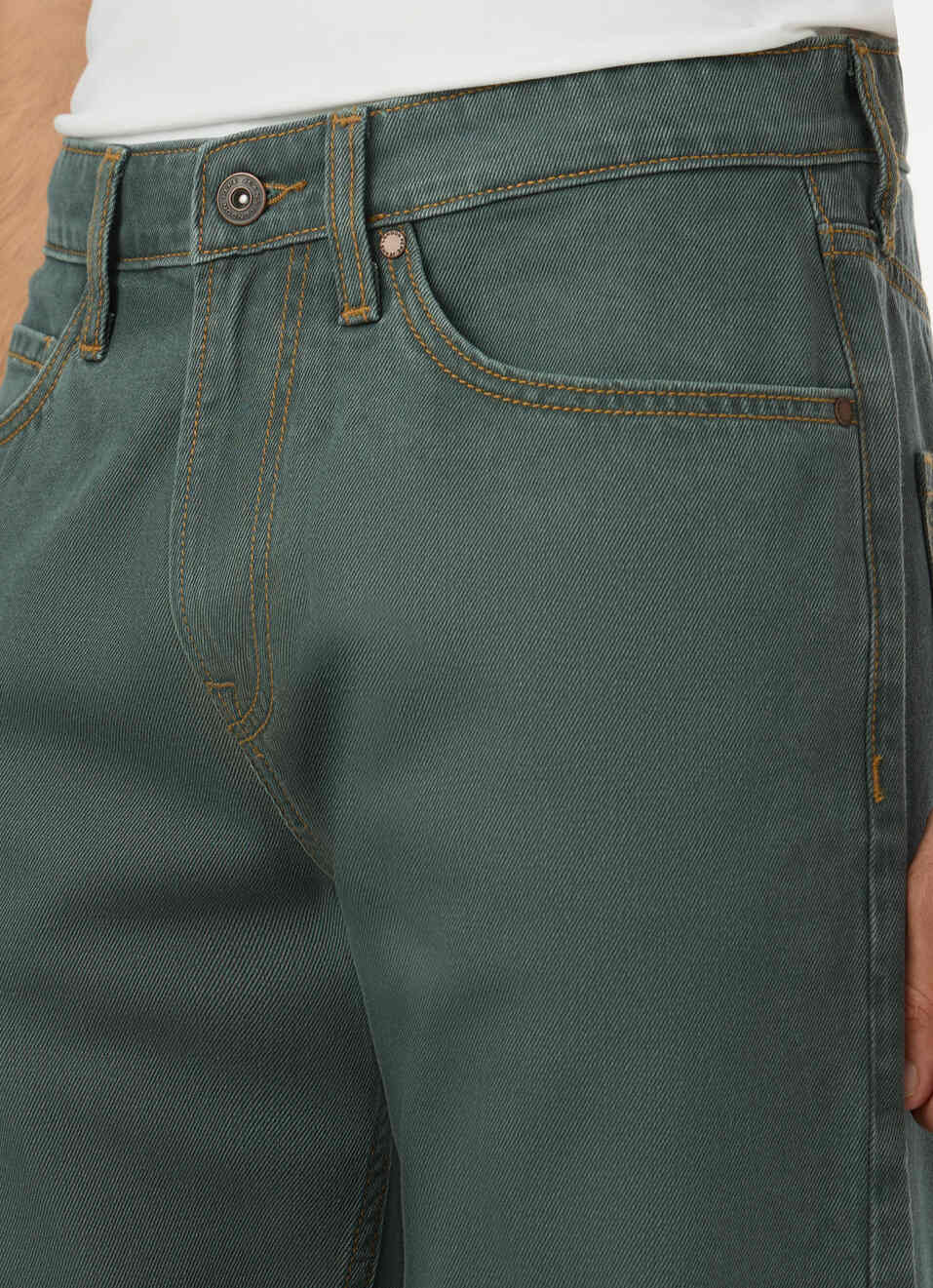 Men Green Baggy Fit Mid Rise Tapered Leg Jeans, , large image number 4