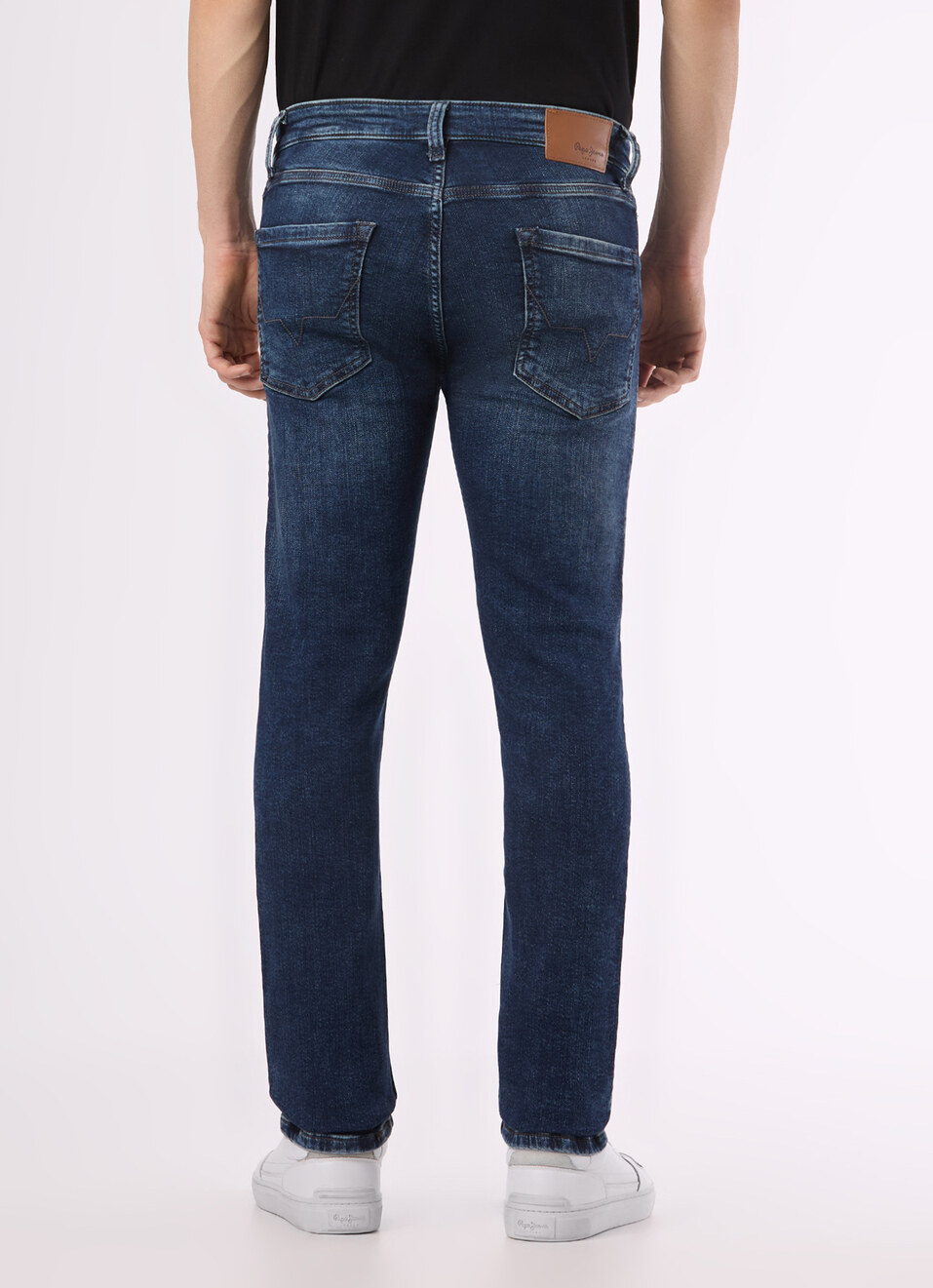 Men Blue Mid Rise Slim Fit Powerflex Jeans, , large image number 2