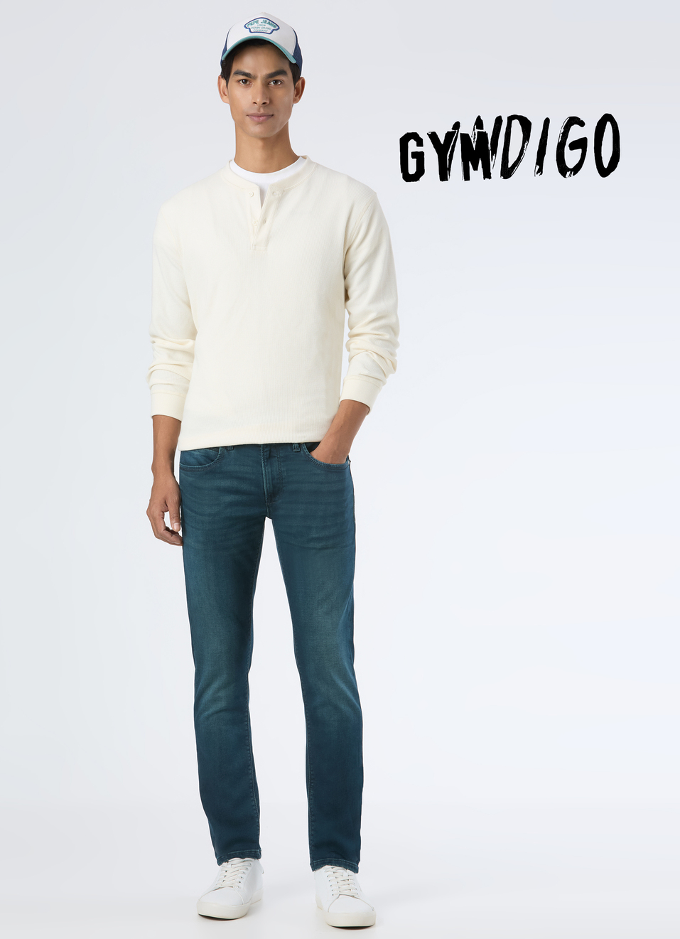 Men Green Low Rise Slim Fit Tapered Leg Stretchable Jeans, , large image number 0
